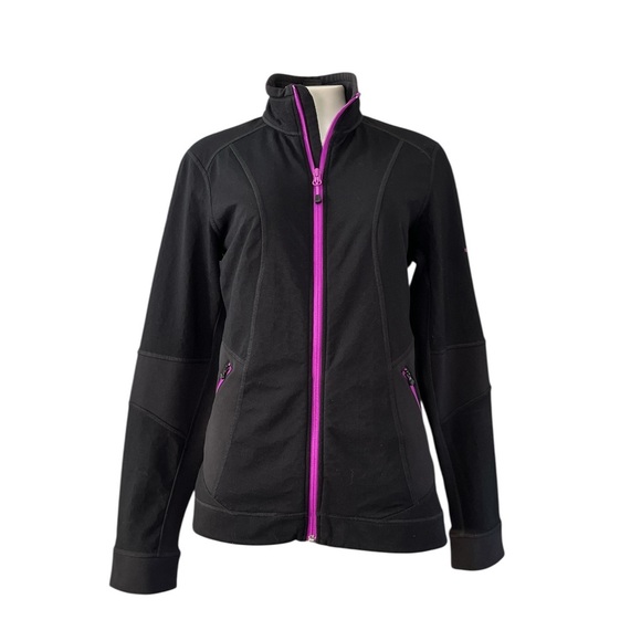 The North Face Black & Purple Full Zip Ski Jacket Women’s Size L AXNF FT206 - Picture 1 of 10